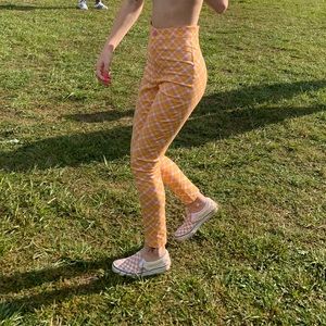 Bright Orange Plaid Pants